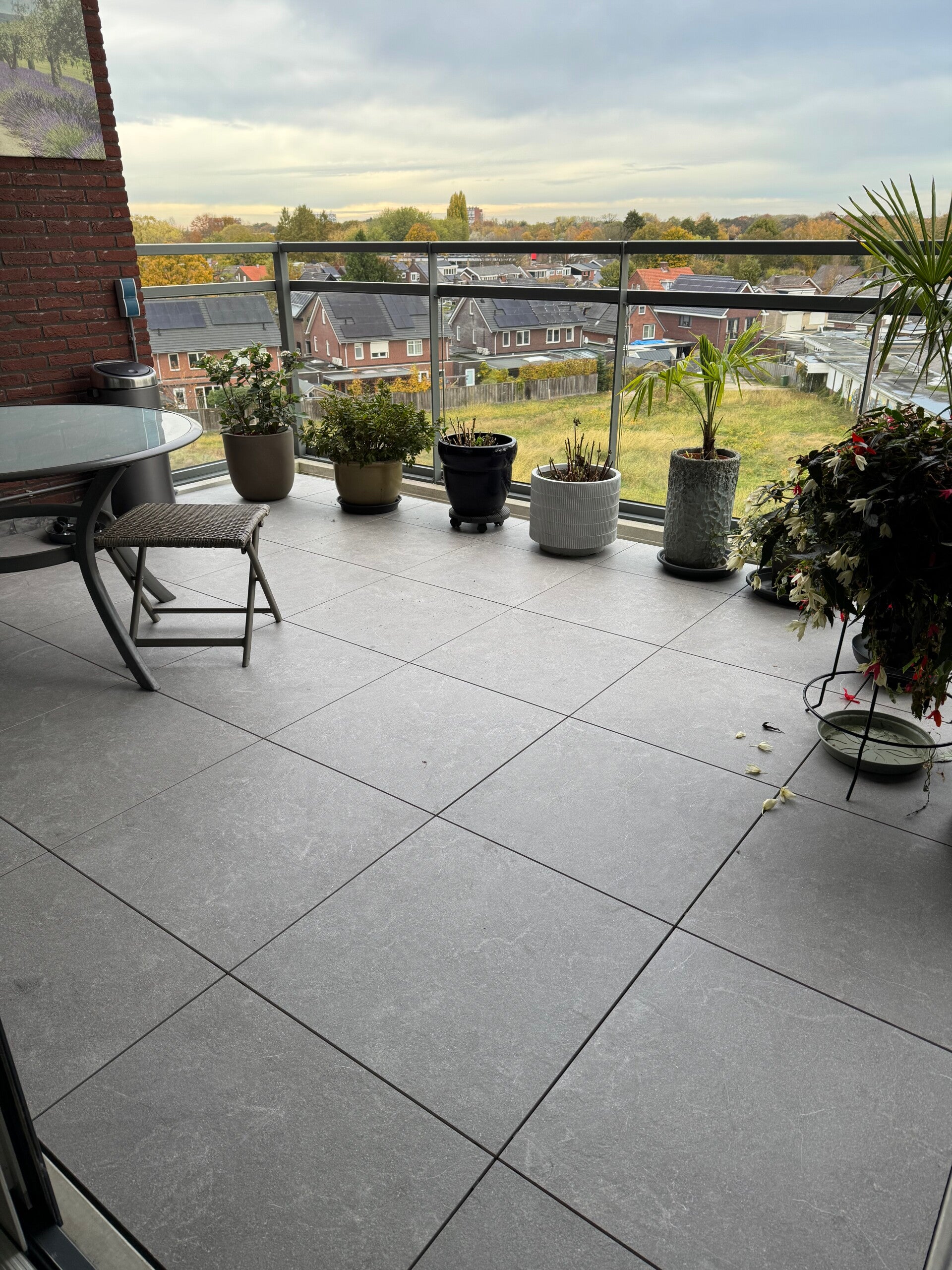 Tegelterras met uitzicht